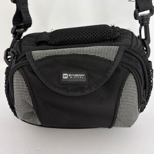 Synergy Digital Camera Bag Black Gray Compact Shoulder Case with Strap‎
